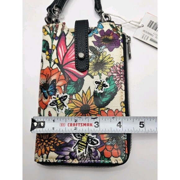 SAKROOTS In Bloom Wallet Ella Smartphone Sling Clutch Snap Closure Crossbody NEW - Picture 6 of 9